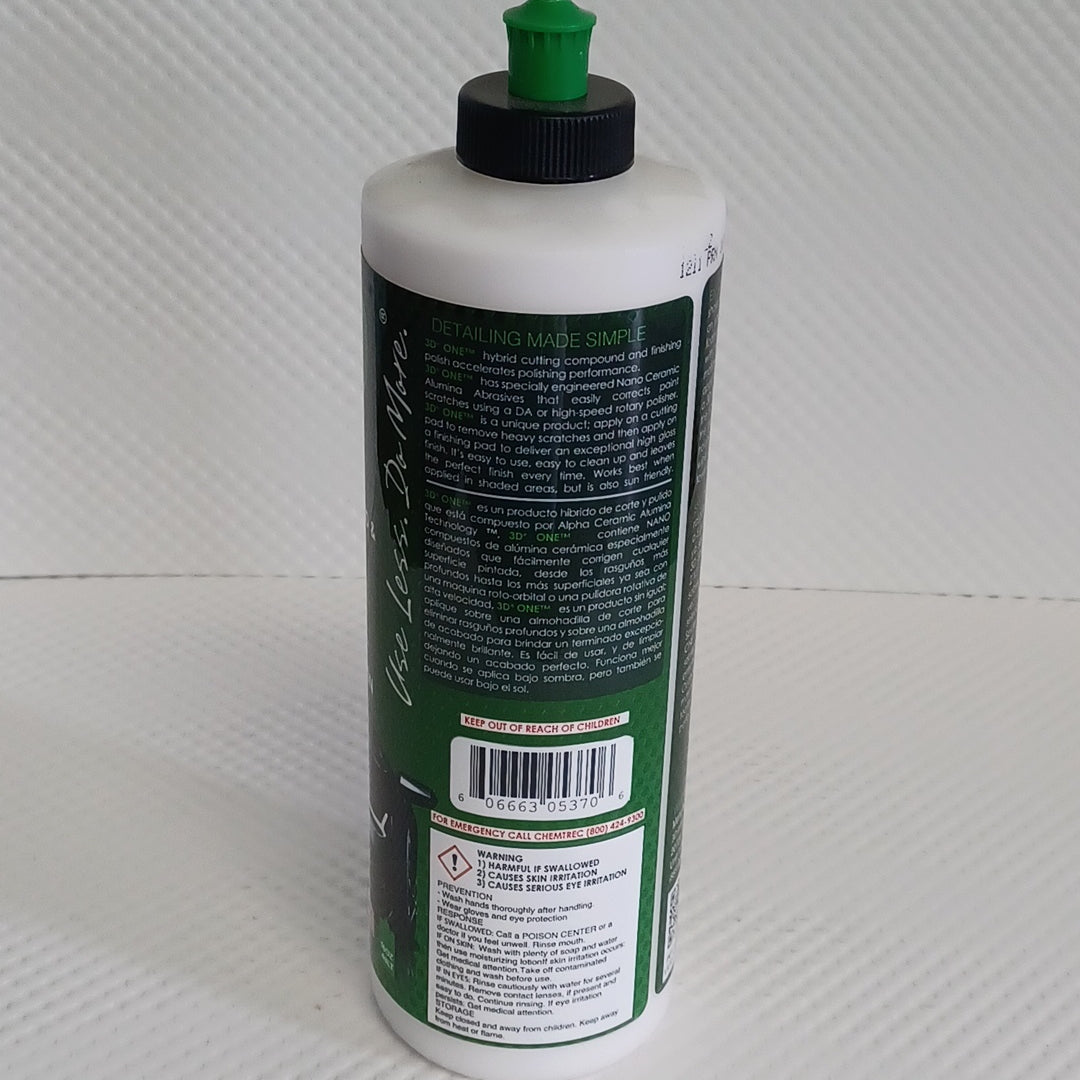 3D ONE HYBRID COMPOUND & POLISH 16oz (.48lt)