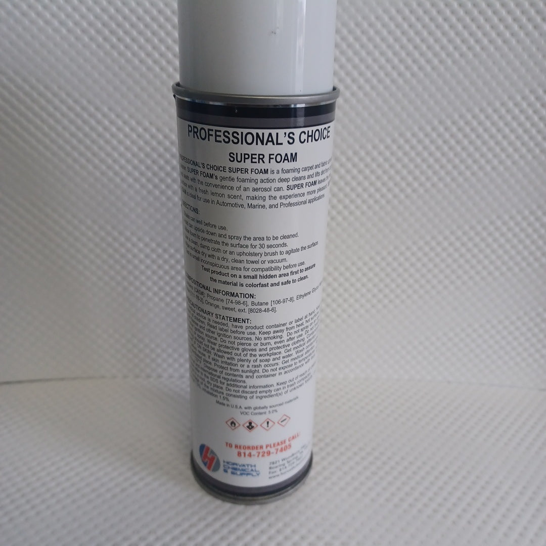 SUPER FOAM Carpet Cleaner. $10.00 a can $90.00 for a case of 12, get 3 cans free local pick-up and delivery only