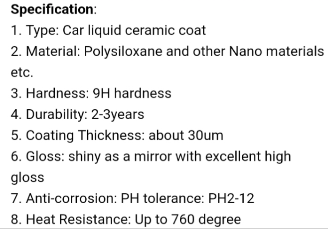 NANO GET 9H car ceramic coating