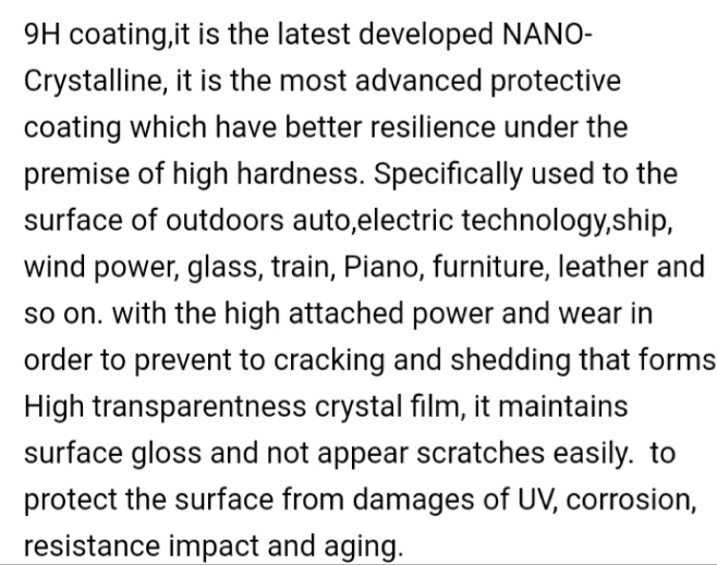 NANO GET 9H car ceramic coating