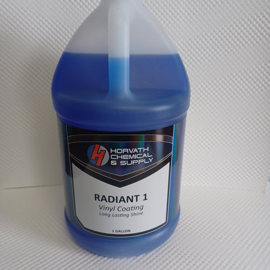 RADIANT 1 TIRE DRESSING & VINYL COATING Long Lasting Shine 1 Gallon, Pickup & Local delivery only